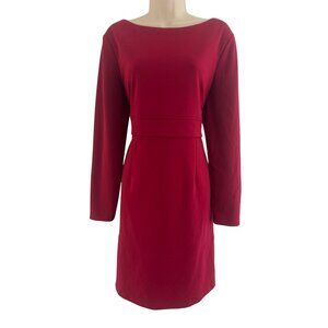 Chaps Ponte Knit Long Sleeve‎ Sheath Dress Size 16 Holiday Christmas Party Work